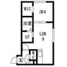 NORTH WING(南8西14MS) 1LDKの間取り