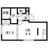NORTH WING(南8西14MS) 1LDKの間取り
