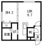 NORTH WING(南8西14MS) 1LDKの間取り
