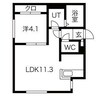 スペチアーレ山鼻 1LDKの間取り