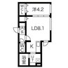 Pino kitamaruyama 1LDKの間取り
