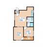 マクセル富丘37 2LDKの間取り
