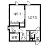 メトロサイドパレス24 1DKの間取り