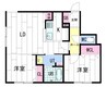アルファスクエア南4西15 2LDKの間取り