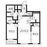 ALPHA GRANDE札幌南4条 2LDKの間取り