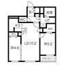 ALPHA GRANDE札幌南4条 2LDKの間取り