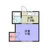 エクセル高松 1Kの間取り