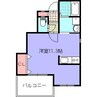 モイドーム清水Ⅱ 1Rの間取り