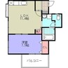 モイドーム清水Ⅱ 1LDKの間取り