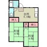 名須川レジデンス 2DKの間取り