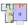 コーポMARUMO 1Kの間取り