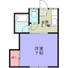 オークス北山 1Kの間取り