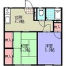 カーサ愛宕 2Kの間取り