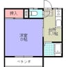 シティハウス鳥居 1Kの間取り