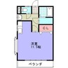 セントラルハウス鳥居B 1Rの間取り