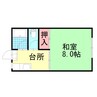 ルミネ加賀野 1Kの間取り