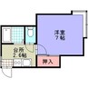 パルセF　B 1Kの間取り