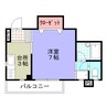 本宮ヴィレッジ 1Kの間取り