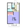 サンプラザ上堂 1Kの間取り