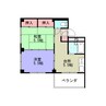 ベルフィオーレ盛岡 2Kの間取り