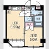 ビラージュ花屋町 1LDKの間取り