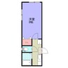 さくらハイツ 1Kの間取り