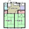コーポKきただ 2Kの間取り