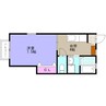 フレンドリー 1Kの間取り