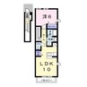 グローリーハウスB 1LDKの間取り