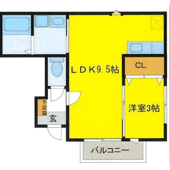 間取図 プランドール中央通　A棟