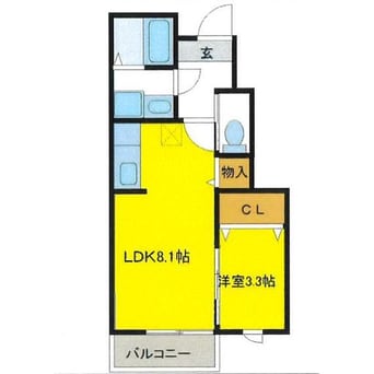 間取図 プランドール中央通　B棟
