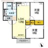 サンフレッシュS.I 2LDKの間取り