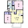 エスポワールA 2LDKの間取り