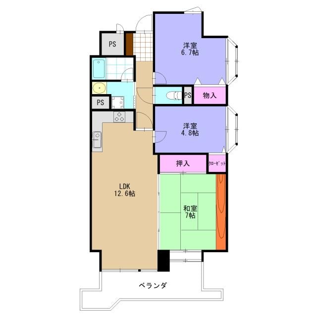 間取り図 ライオンズマンション本町通第２