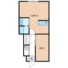 タウンコート・K 1LDKの間取り
