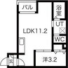 Warren koyoⅠ 1LDKの間取り