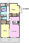 ヴァンドゥーズ 2LDKの間取り
