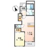 パークサイドすみれ 1LDKの間取り