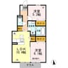 煌 2LDKの間取り