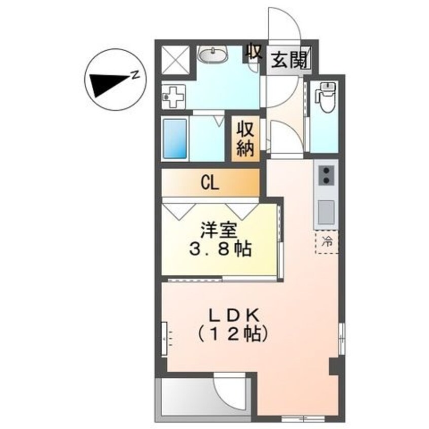 間取図 エクセルハイム坪井Ⅱ