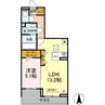 ラスペリータ 1LDKの間取り