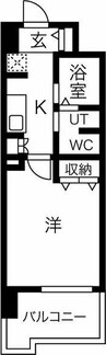 ポートタウンドルフィン 1Kの間取り
