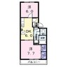 サニーガーデン 2DKの間取り