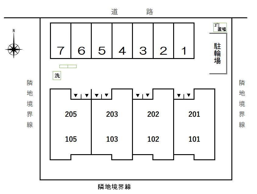駐車場完備です エスポワール　ＫⅢ