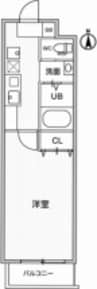 A･City港本宮 1Kの間取り