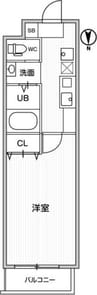 A･City港本宮 1Kの間取り
