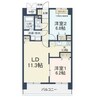 CORONET　INAEI 2LDKの間取り