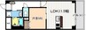 プログレスⅡ 1LDKの間取り