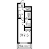 プリミエール八幡 1Kの間取り