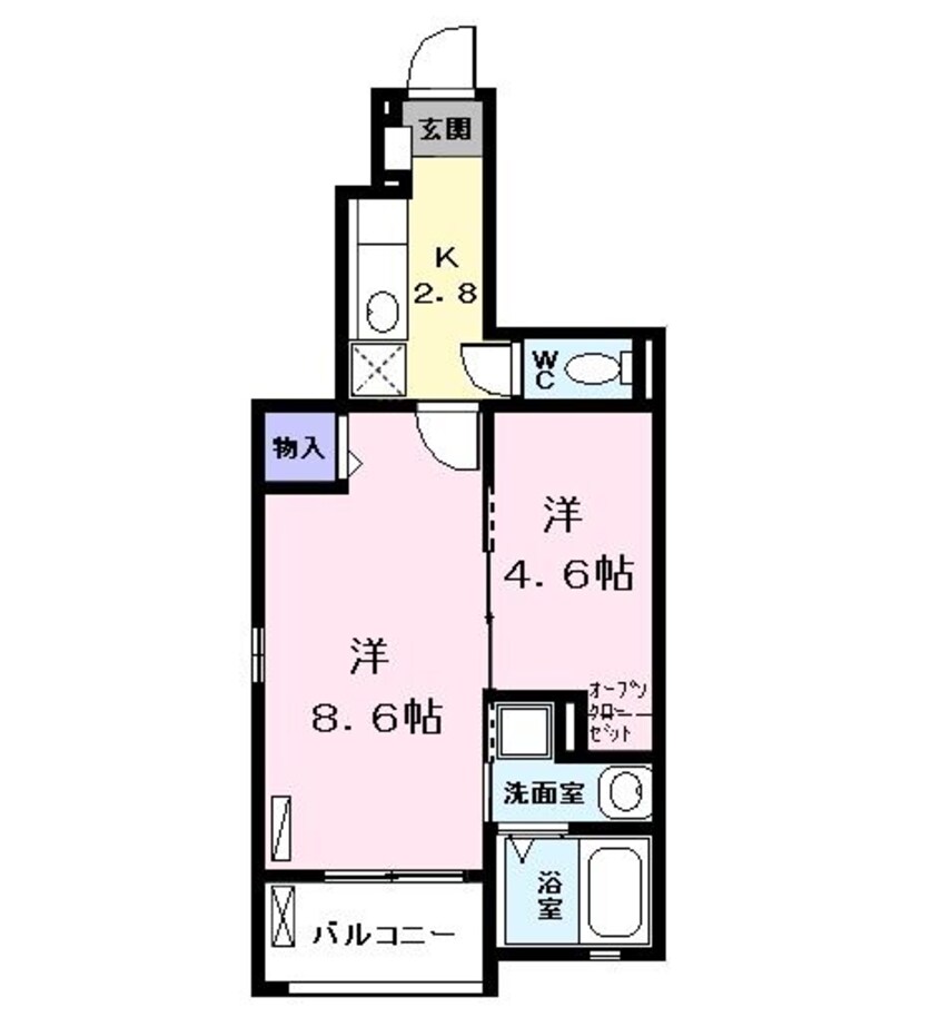 間取図 アルモニー　Ｗ